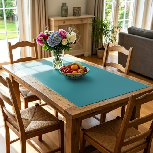 Extra Large Silicone Mat for Kitchen Counter 36" x 24" Silicone Table Mat for Resin Workbench Mat Heat Resistant Mat Coffee Bar Mat,Dark Green