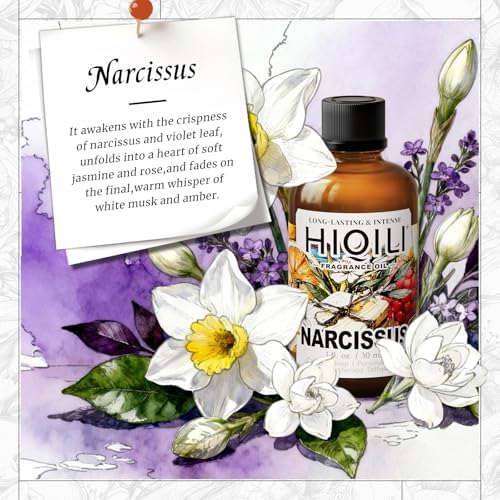 HIQILI Narcissus Fragrance Oil for Diffuser, Candle & Soap