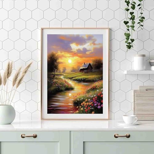 DYAIANGMU Scenery Paint by Numbers Kit for Adults Beginners 19.6X15.7inch