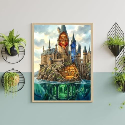 ijbnhd Castle Diamond Art Kits for Adults 12X16inch