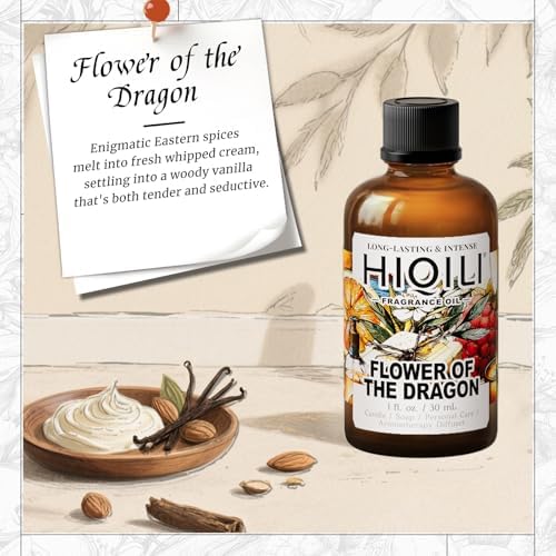 HIQILI Flower of The Dragon Fragrance Oil for Diffuser, Candle & Soap