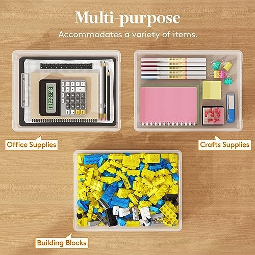 Lifewit Paper Organizer Storage with Lid, Fits 8.5" x 11" Letter, 4 Pcs