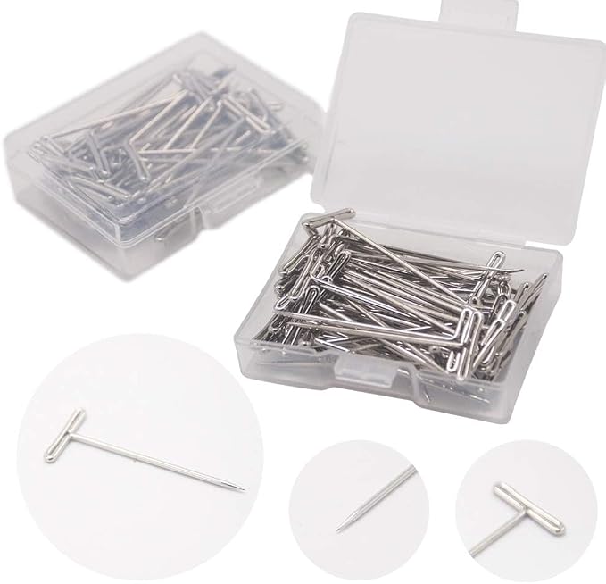 LAMXD Knit Blocking Pins Kit - 25 Pcs Knit Blockers & 100 T-pins Kit for Blocking Mats- Knit Blocking Combs for Blocking Knitting, Crochet, Lace or Needlework Projects, use for Knitting Mat