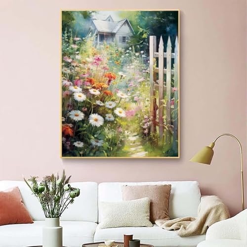 niurenmaoyi Garden Paint by Numbers Kit for Adult Beginner,16X20in