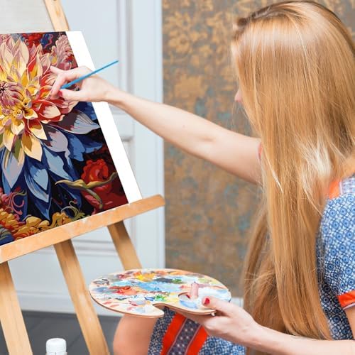 Paint by Numbers Kit for Adults, Flowers DIY Acrylic Canvas Painting Set
