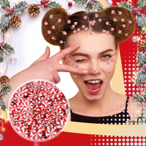 Weysat 30g Mini Softball Clay Slices Baseball Polymer Confetti Red White
