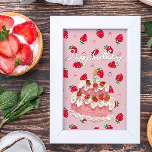 3D Textured Embossing Folders for Card Making, Strawberry Plastic Embossing Folders Fruits Embossing Folder Craft Card Template for DIY Scrapbooking