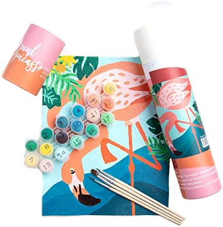 Pink Picasso Paint by Number Kit, All Ages, 8x10, Stand Out in the Crowd | Mid Century Modern Collection, Acrylic Paints and Brushes included, Pre-printed high quality canvas, DIY art kit, Gift-ready