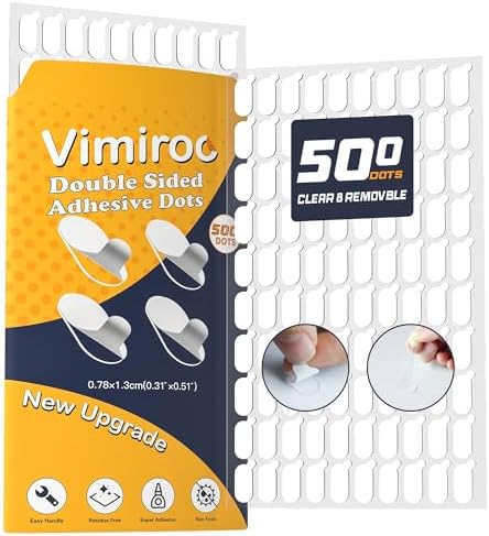 Adhesive Sticky Dots, Putty Sticky Tack, Double Sided Mounting Glue Dots for Wall Hanging, Crafts, Balloons, Poster, Festival, Party, Decorations - 500 Dots