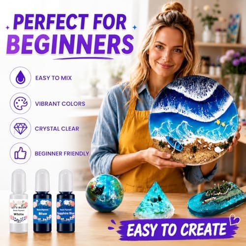 LET'S RESIN Epoxy Resin Dye,15 Color Translucent Epoxy Resin Pigment