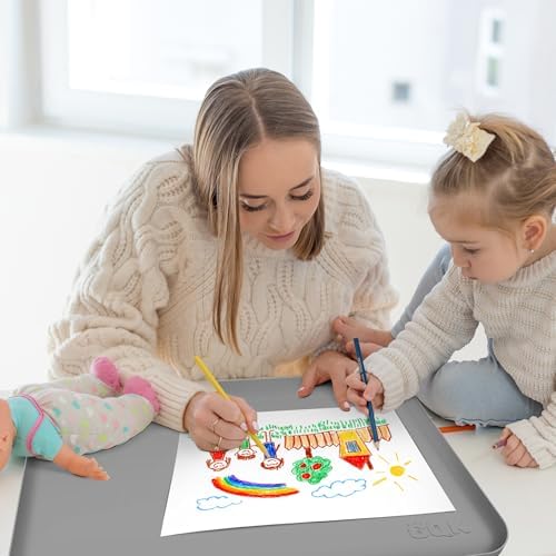 Silicone Art Mat for Crafts with Raised Sides to Stay Tidy, 24" x 16"