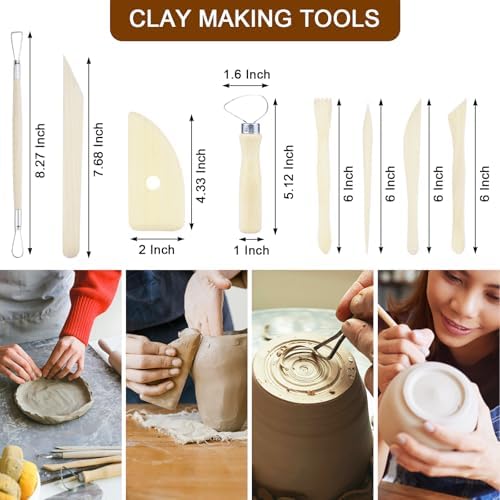 43 PCS Clay Tool,Clay Sculpting Tools Kit with Storage Bag