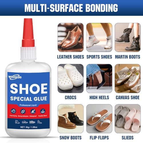 Shoe Glue 30g, Flexible & Waterproof Adhesive for Shoe Repair & Restoration