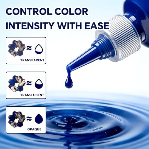 Epoxy Resin Color Pigment Set 4 Colors Highly Concentrated Liquid Resin Dye for Translucent Coloring DIY Art Jewelry Crafts（1.69oz×4）