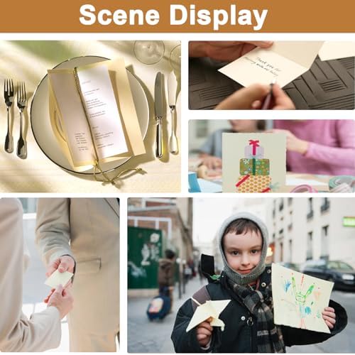 Silunkia 40 Sheets Cream Cardstock 8.5 x 11 Off White Paper 75lb