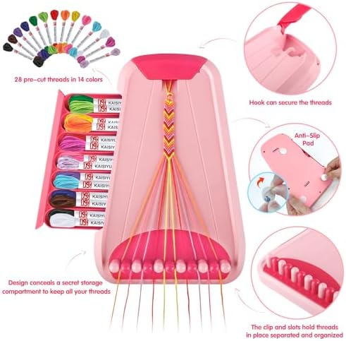 Maynacs Friendship Bracelet Making Kit for Girls 8-12, 28 Pre-Cut Threads