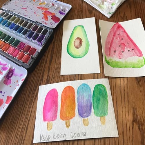 36 Colors Solid Watercolor Paint Set with Refillable Water Brush