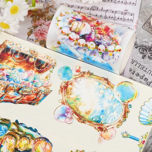Sitsink PET Tape for Journal Scrapbooking - Sea Shell Ocean PET Tape Stickers for Crafts Junk Journal Supplies Notebook Scrapbook DIY Decor Ornament