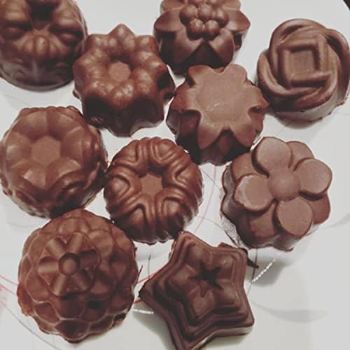 4 Pcs Flower Silicone Soap Molds-Soap Molds for Soap Making | 12 Cavities Flower Silicone Soap Mold,Silicone Molds for Soap Bath Bombs Shower Steamer Lotion Bars Chocolate Candy