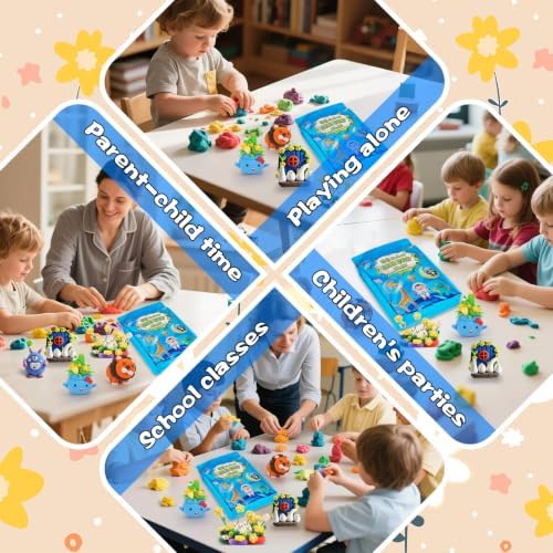 ifergoo Air Dry Clay, 36 Colors Magic Foam DIY Molding Clay for Slime | Slime add ins & Supplies, Soft & Non-Sticky, Easy to use, School Projects, Great Toys Gift for Ages 3-12 Boys & Girls Kids