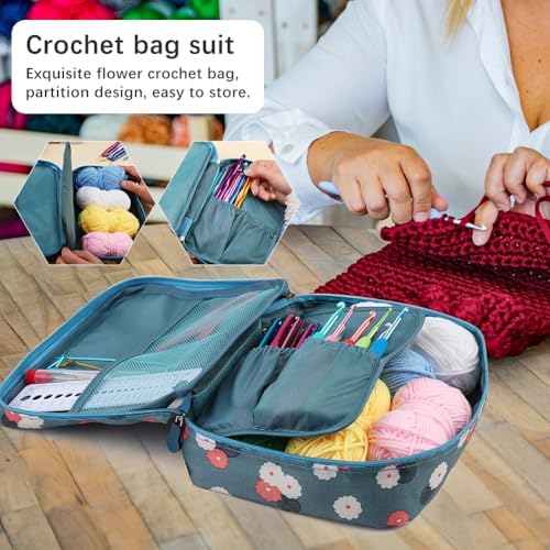 Pnytty 107Pcs Crochet Kit for Beginners Adults, Crochet Starter Kits