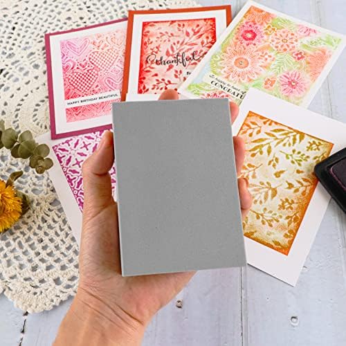 BAOFALI 6 Pcs Large Stamping Foam Grey Moldable Foam Stamps Plastic Dry Foam Stamp Pad Cut and Dry Foam Stamping Foam Block for Sculpture, Modeling, DIY Arts and Handicrafts Projects