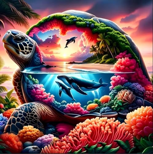 CSZPPQAF Diamond Painting Kits for Adults, Sea Turtle Diamond Art