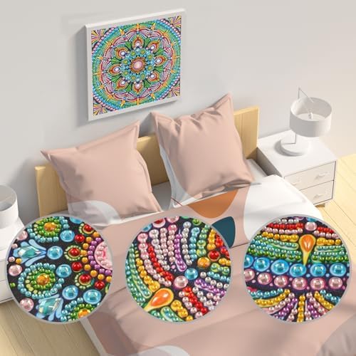 AiYuanzsh Special Shape Diamond Painting Set for Adults, Mandala 5D Partial Drilling Diamond Art Set for Beginners, Paint Gem Art Painting Crafts with Diamonds 30x30cm