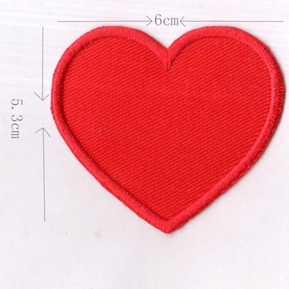 12PC Red Love Embroidered Patch Iron on DIY Clothes and Accessories Repair Badge for Clothing, Bags, Shoes, Hat, Home Decor Iron