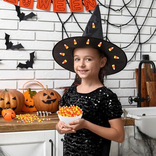 JUNEBRUSHS 50 Pcs Fake Candy Corn Resin Halloween Table Decorations