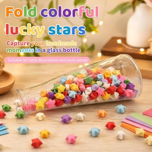 3090 Sheets Origami Paper, 27 Colors Double-Sided Paper Star Strips
