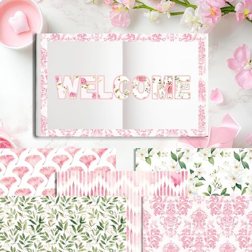 12×12 Spring Scrapbook Paper Watercolor Flower Pattern Paper,24 Sheets Double-Sided CardStock Papers Pad for Junk Journal, Decoupage, Card Making, Scrapbooking, DIY Home Decor .