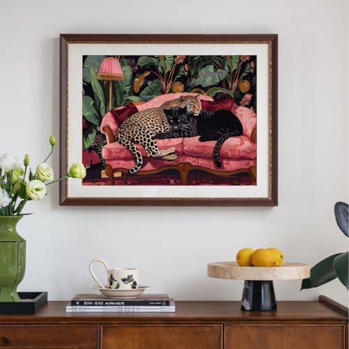 Cheetah Diamond Art Kits for Adults, Diamond Painting for Beginner 5D DIY