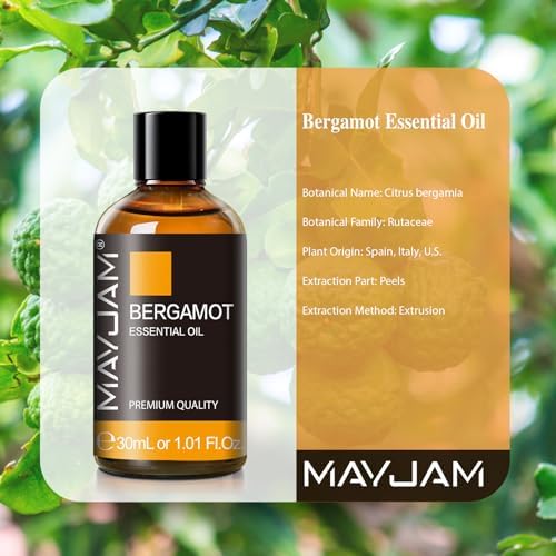 MAYJAM Bergamot Essential Oil for Diffuser Soap Candle Making, 1.01fl.oz