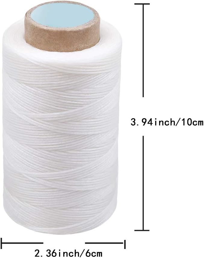 284Yards Leather Sewing Thread Waxed, Waxed Polyester Cord, Wax String | Waxed Thread for Bookbinding, Upholstery Thread Heavy Duty, Wax String for Leather Craft DIY/Bookbinding/Shoe Repairing