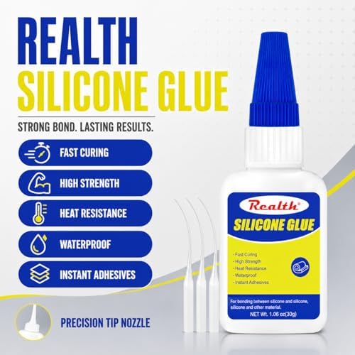 Silicone Glue 30g, Clear Waterproof Heat-Resistant Liquid Silicone Adhesive