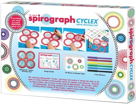 Spirograph – Cyclex Set – Art Kit – Rotating Stencil Wheel Creates Countless Designs – For Ages 8+
