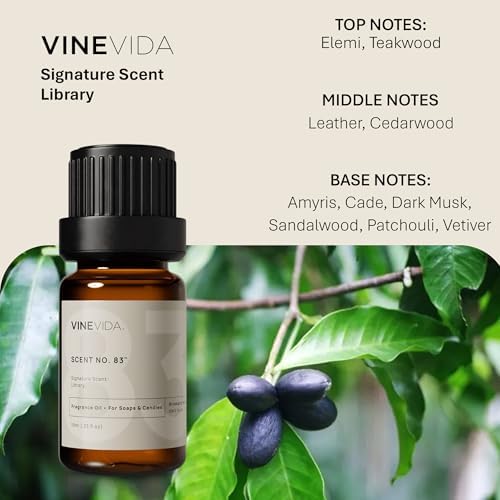 VINEVIDA [0.33oz] Scent No.83 Fragrance Oil - USA Made Candle & Soap Scents