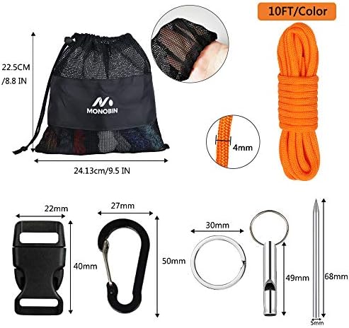 Paracord Combo Kits - 550 Type III Parachute Cord - Bracelet Crafting Kits, Survival Rope Making lanyards,Dog Collar,Bracelet