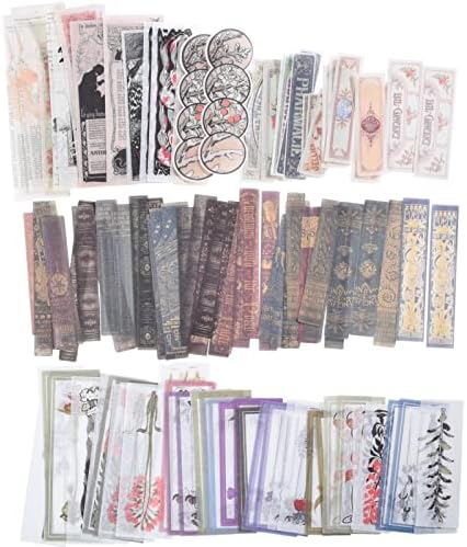 Vintage Washi Paper Stickers for Journaling, 120 Pieces Antique Planner bullet Journal Self-Adhesive Retro Aesthetic Decorative Stickers Decals for Scrapbook, DIY Arts and Crafts, Photo Album, Diary,