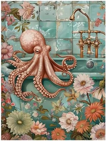 Reivworl Octopus Diamond Art Kits for Adults Beginner 12×16 inch