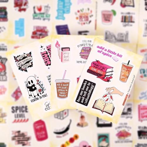 Spicy Book Stickers, SMU tty Book Stickers for Kind le, Bookish Decals for Adults, Dark Romance Decals, Gifts for Women & Men