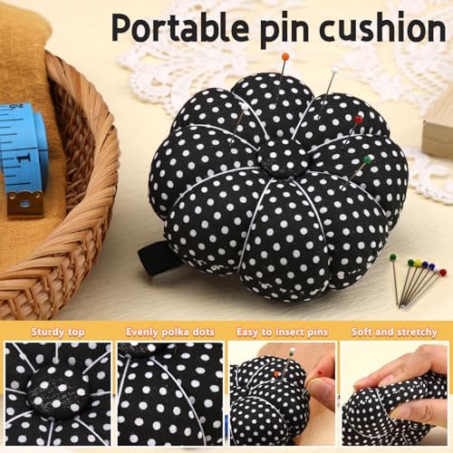 300 Pieces Sewing Pins Cushion, Pin Cushion for Sewing, Straight Pins