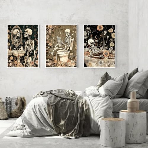 3 Pack Skull Diamond Art Kits for Adult Diamond Painting Kit for Beginner