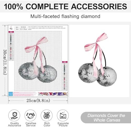 6 Pack Pink Diamond Art Kits for Adults, Diamond Painting Kits for Beginner