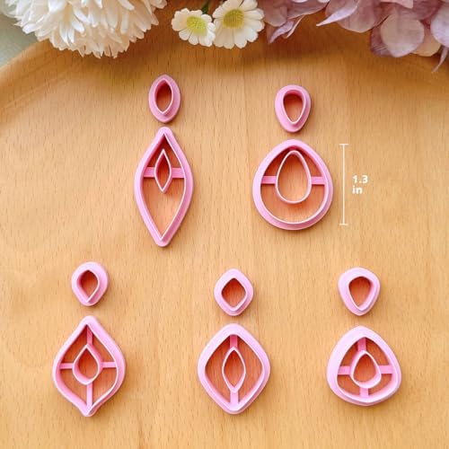 Keoker Polymer Clay Cutters, Boho Polymer Clay Cutters, Clay Earrings Cutters, Basic Polymer Clay Jewelry Making Supplies, Polymer Clay Cutter Sets
