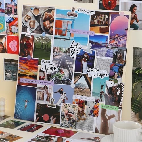 emmoolife Vision Board Book for Black Women, Vision Board Kit 1400+ Inspirational Pictures Quotes & Stickers, Magazine for Vision Board & Collage Book, Realize Dreams & Create Life Goals