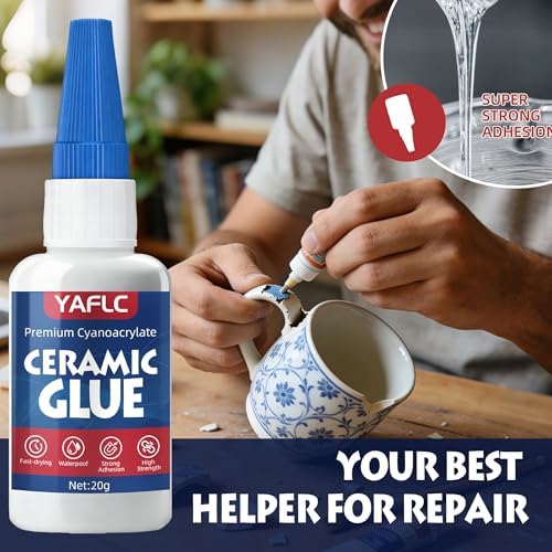 Ceramic Glue Repair Kit, Liquid Super Glue for Ceramic Repair 40g