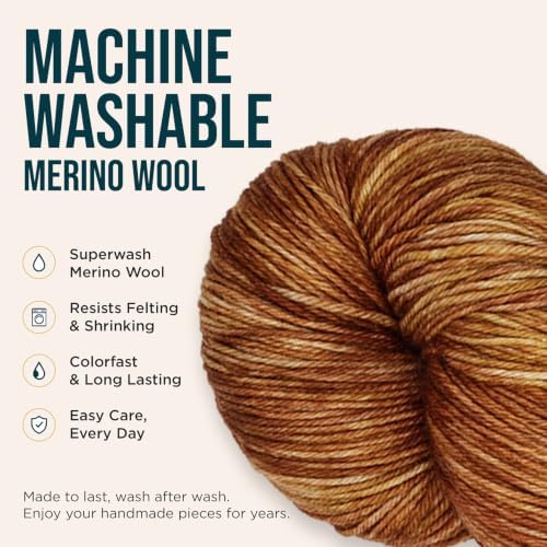 KnitPro Symfonie Fingering Weight Merino Wool Yarn 100g, Caramel
