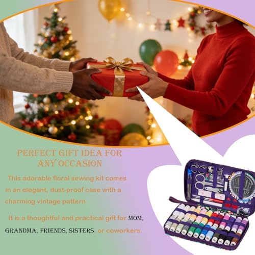 Bobode 140PCS Travel Hand Sewing Kit with Needle and Thread Set